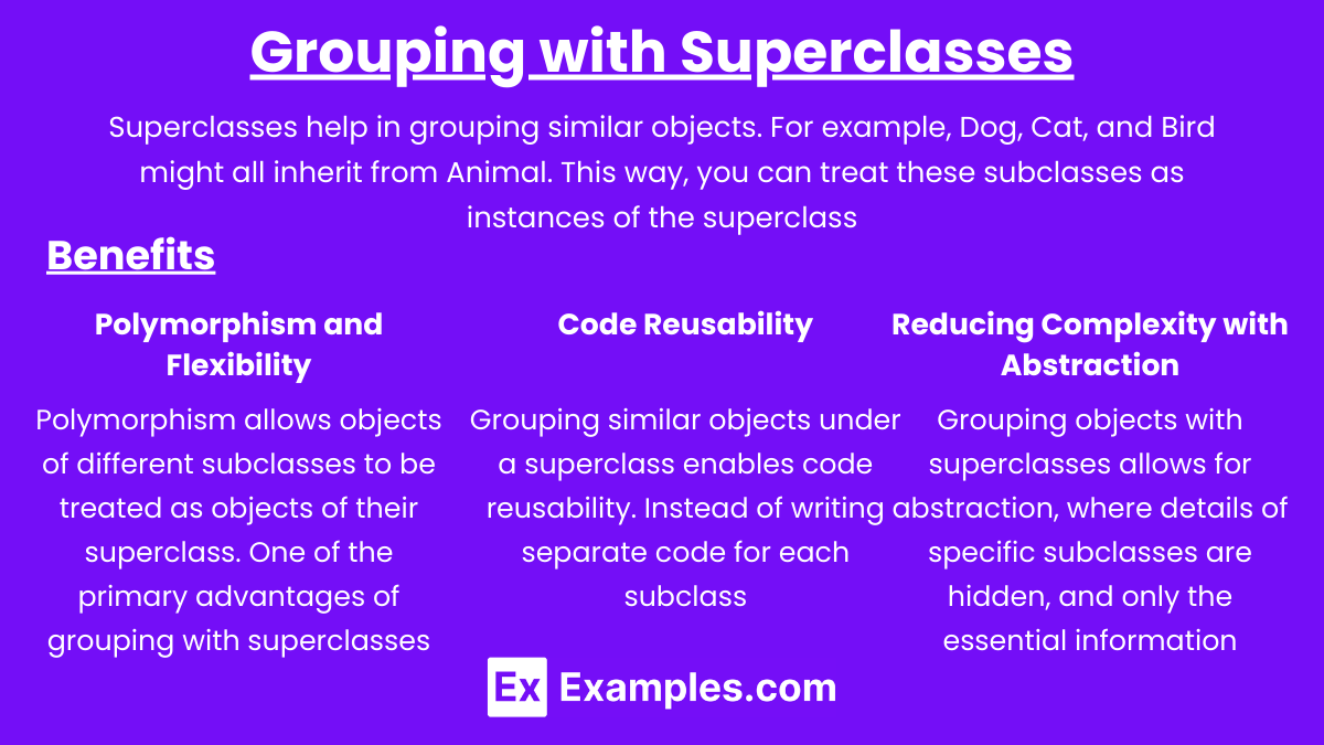 Grouping with Superclasses