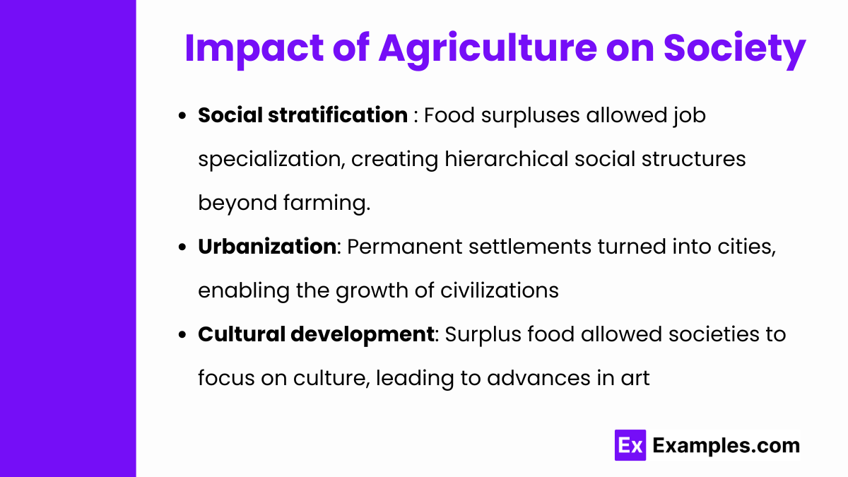 Impact of Agriculture on Society