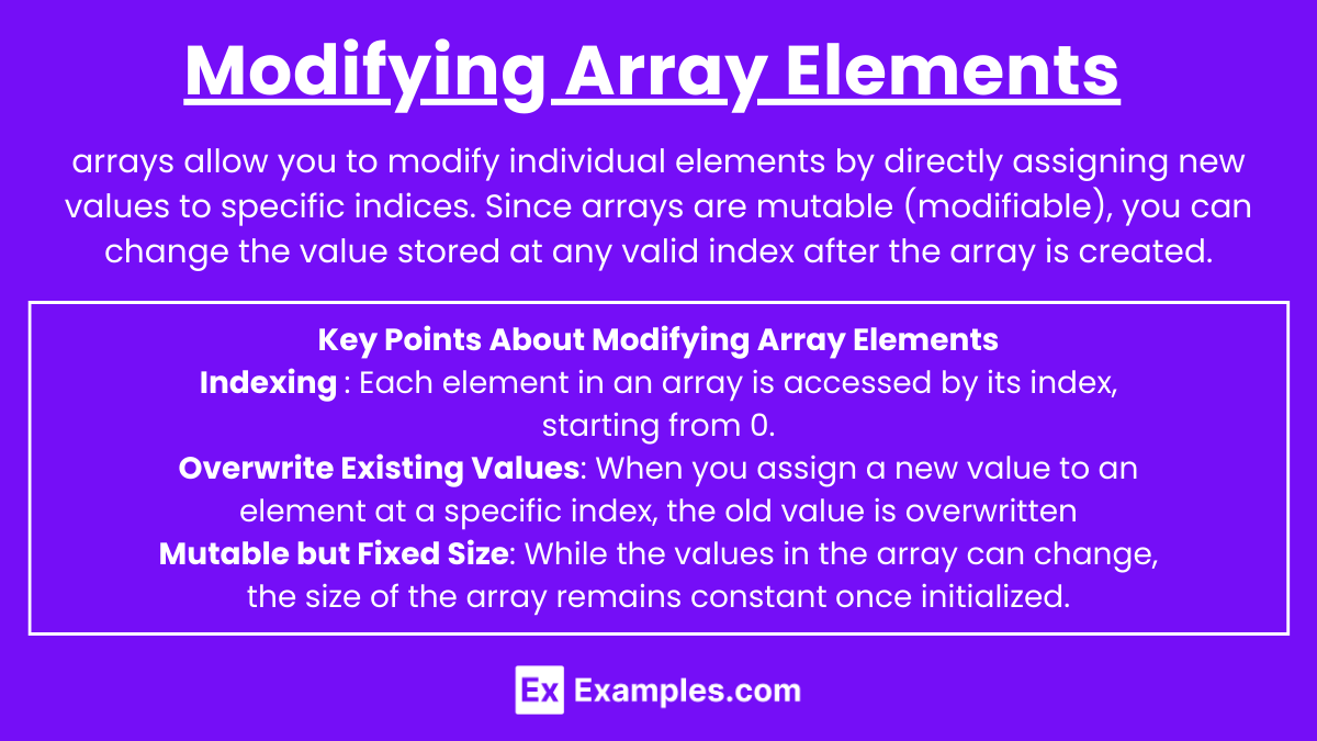 Modifying Array Elements