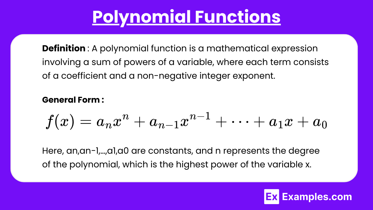 Polynomial Functions