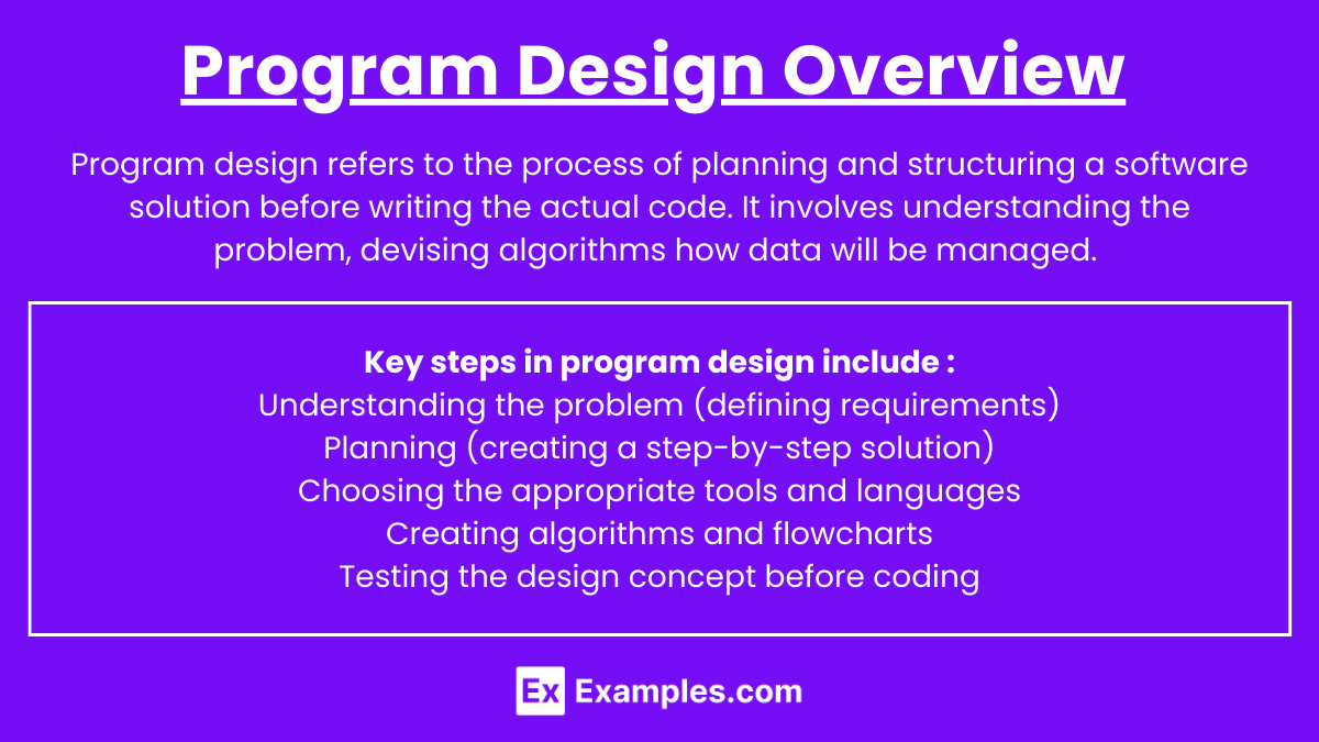 Program Design Overview