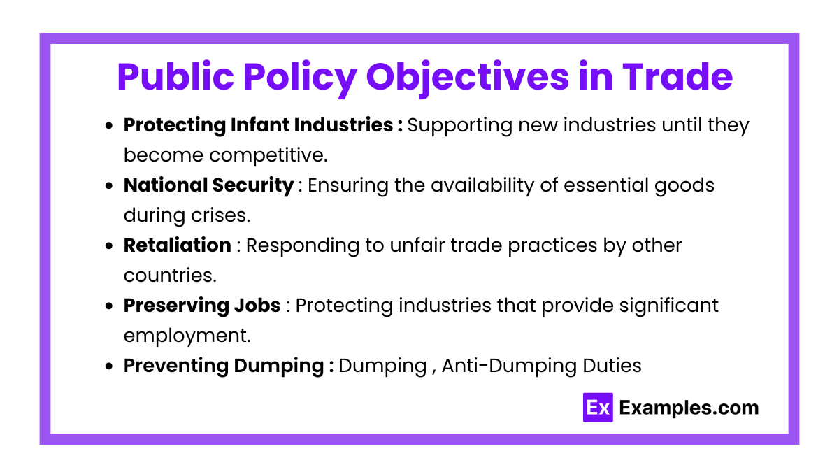 Public Policy Objectives in Trade