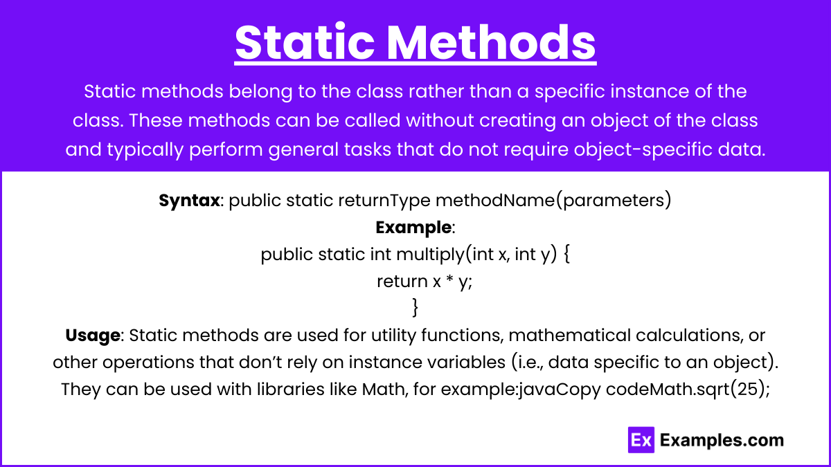 Static Methods