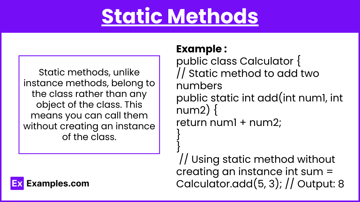 Static Methods