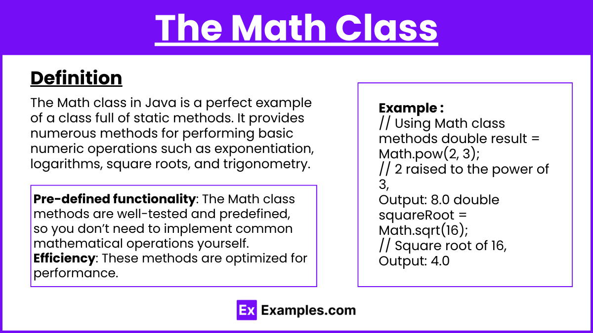 The Math Class