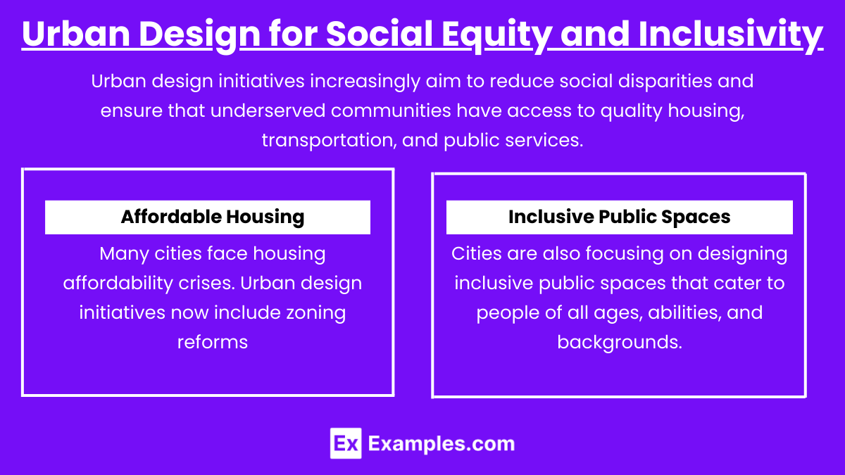 Urban Design for Social Equity and Inclusivity