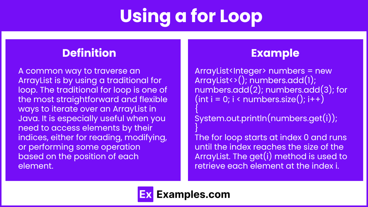 Using a for Loop