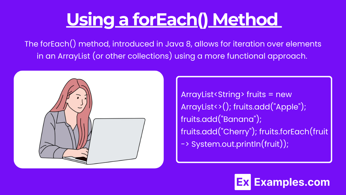 Using a forEach() Method