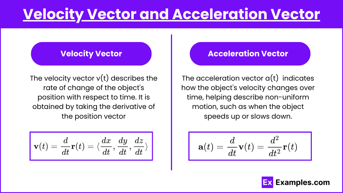 Velocity Vector and Acceleration Vector