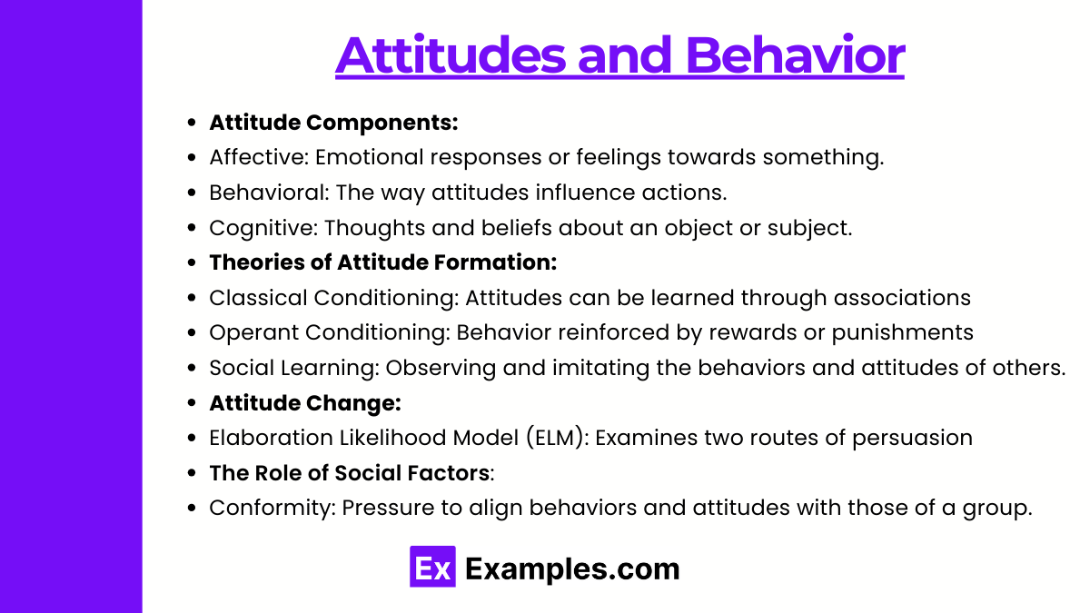 Attitudes and Behavior