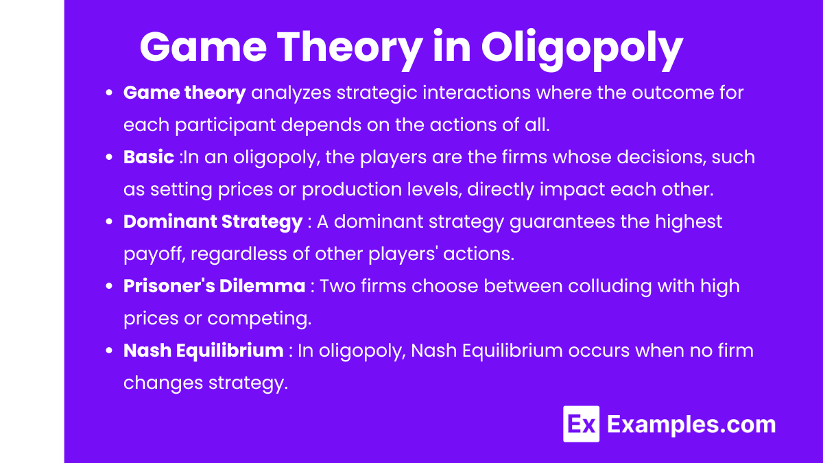 Game Theory in Oligopoly