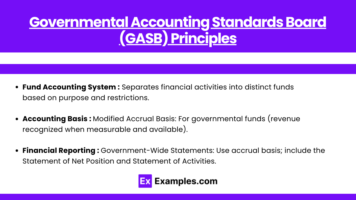 Governmental Accounting Standards Board (GASB) Principles