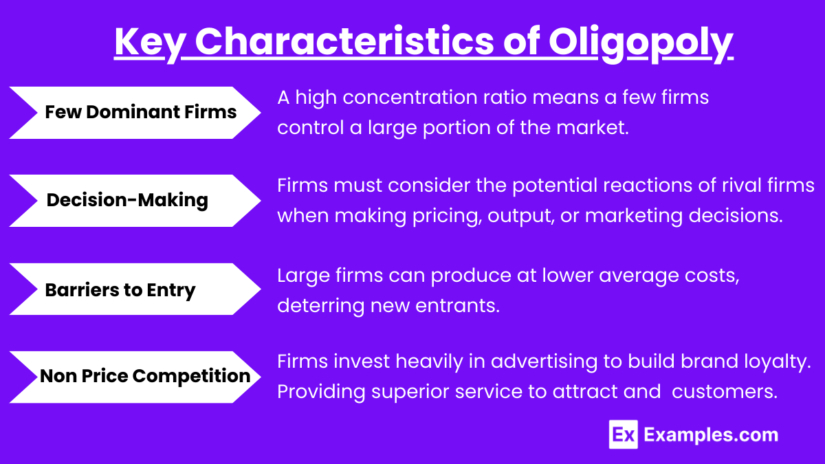 Key Characteristics of Oligopoly