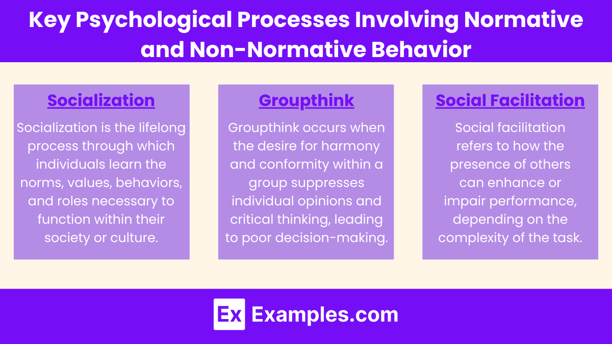 Key Psychological Processes Involving Normative and Non-Normative Behavior