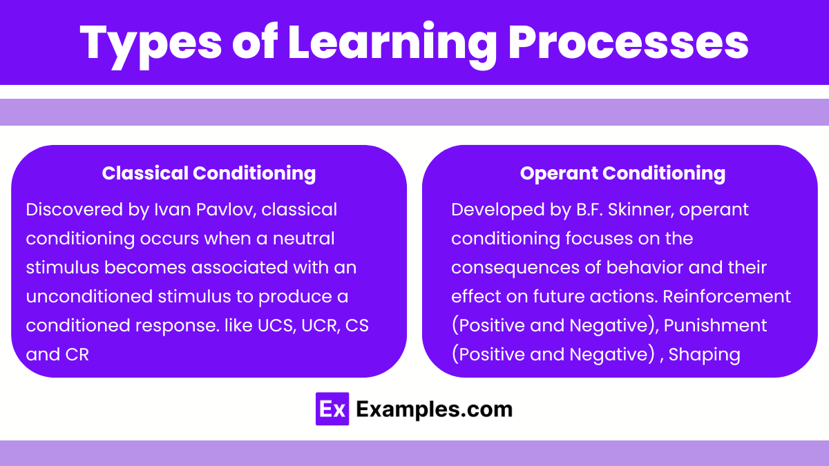 Types of Learning Processes