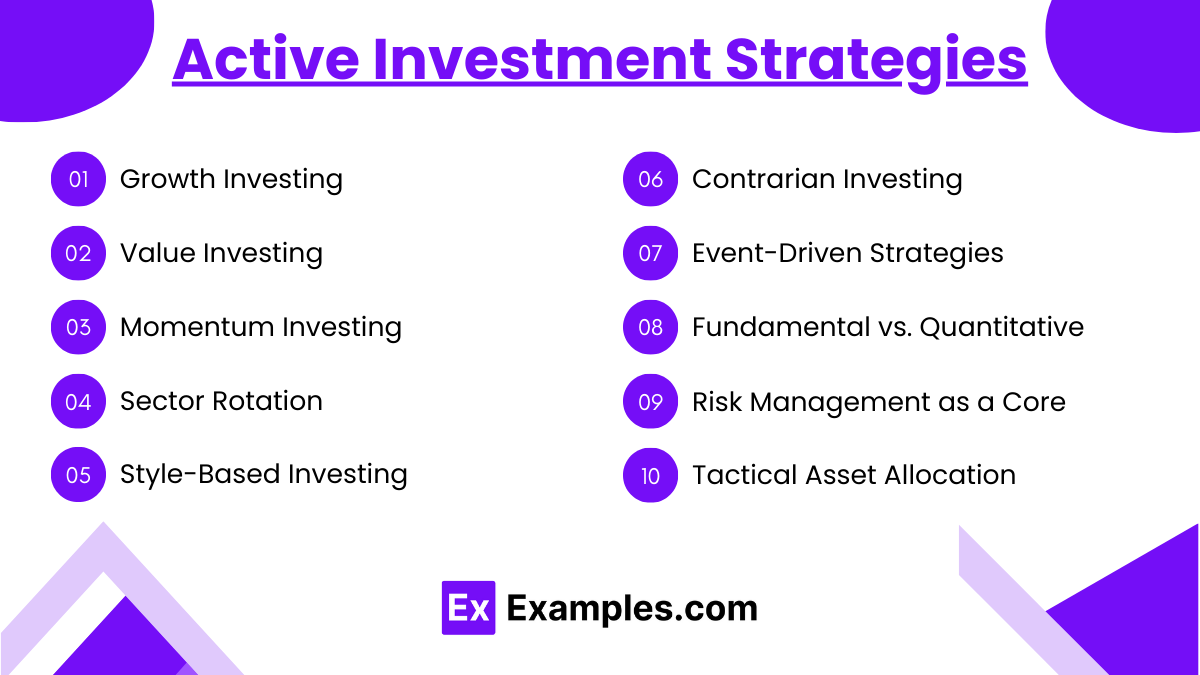 Active Investment Strategies