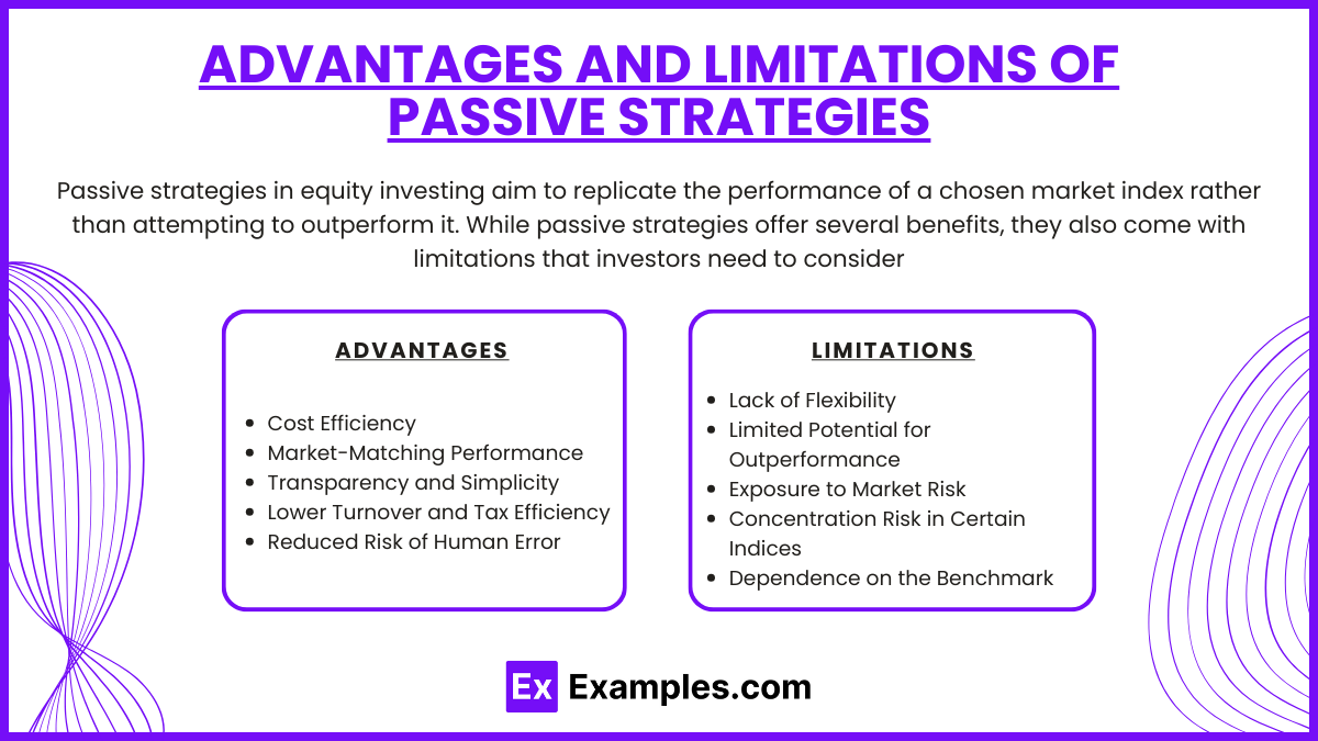 Advantages and Limitations of Passive Strategies