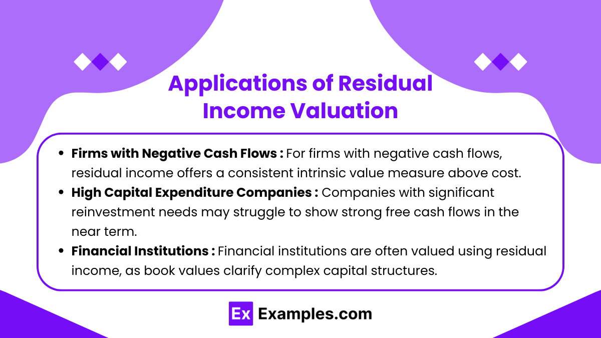 Applications of Residual Income Valuation