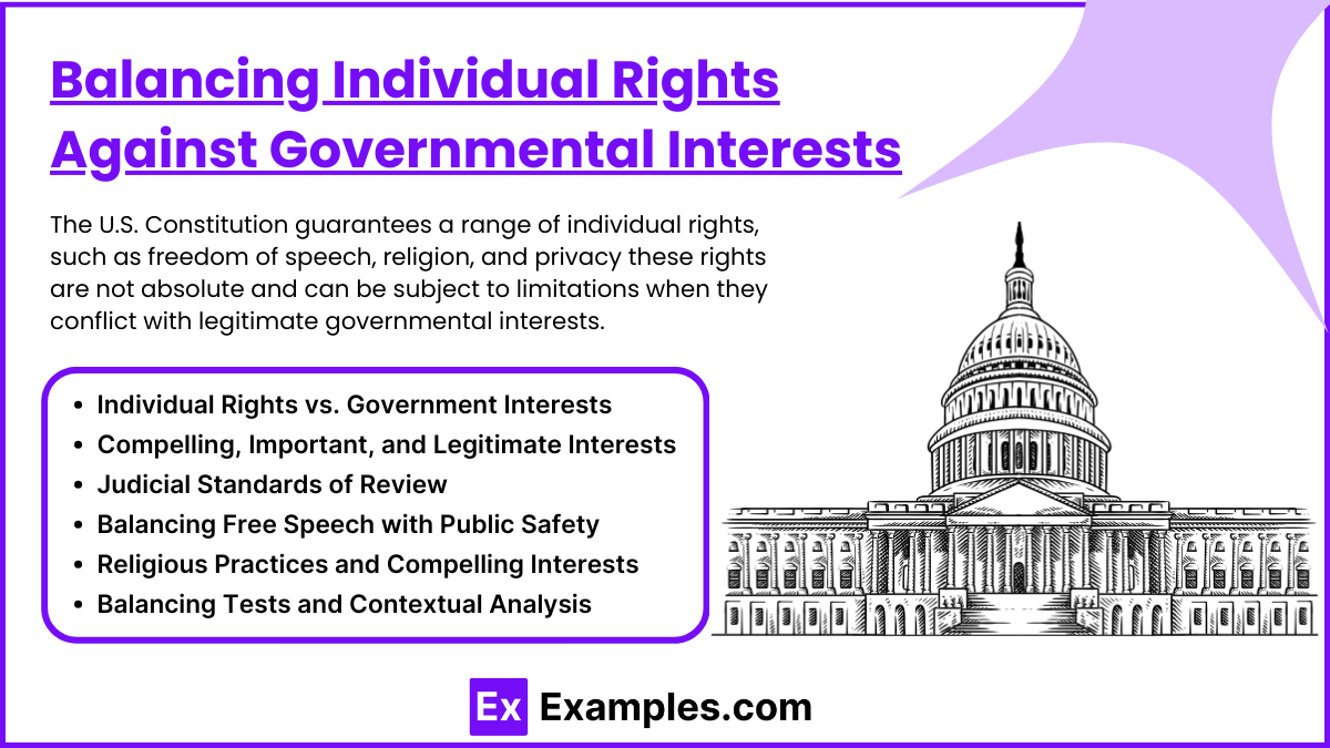 Balancing Individual Rights Against Governmental Interests