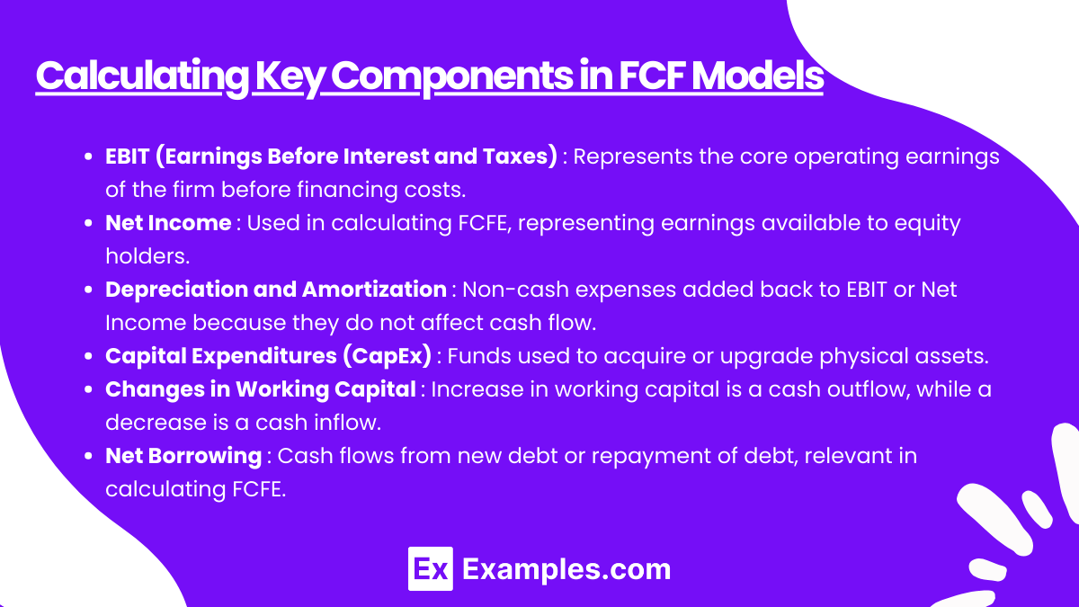 Calculating Key Components in FCF Models