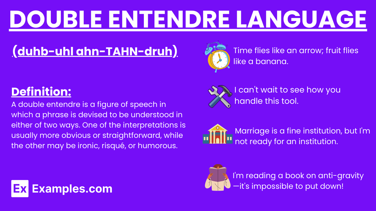 Double Entendre - 50+ Examples, How to use, PDF