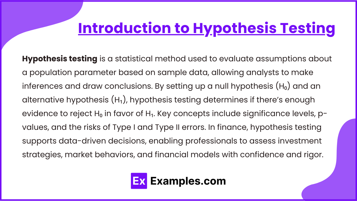 Introduction to Hypothesis Testing