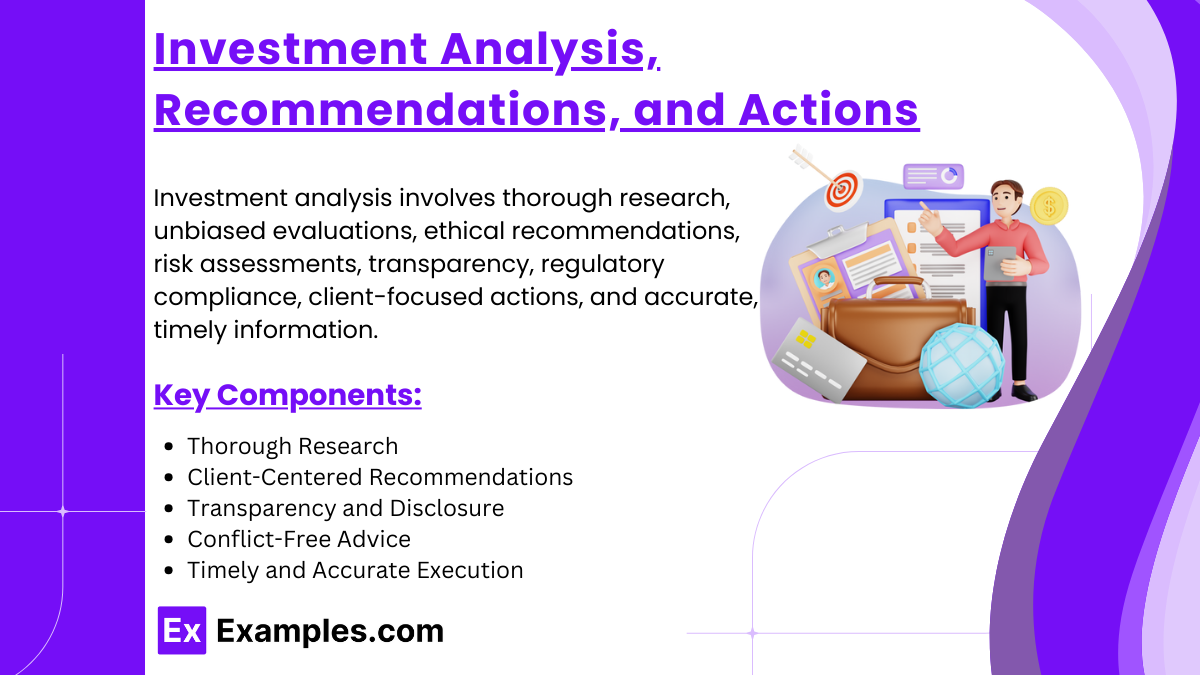 Investment Analysis, Recommendations, and Actions