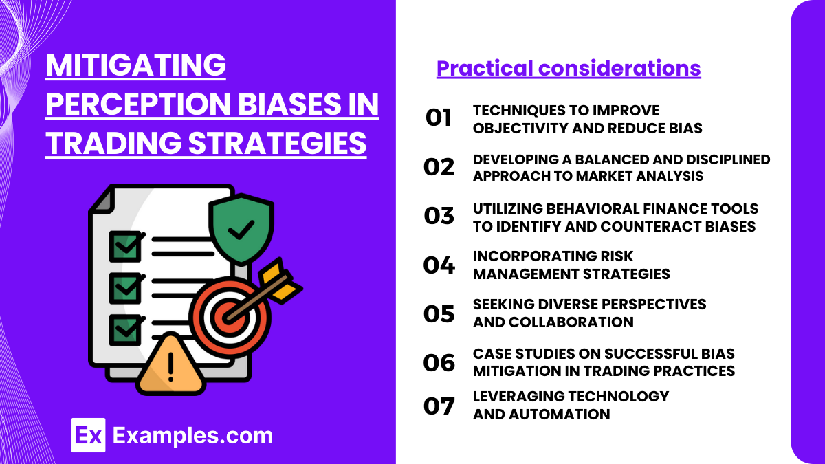 Mitigating Perception Biases in Trading Strategies