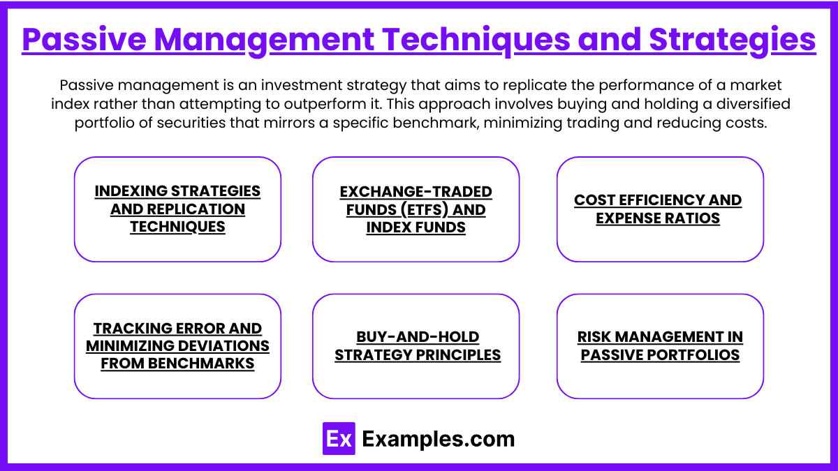 Passive Management Techniques and Strategies