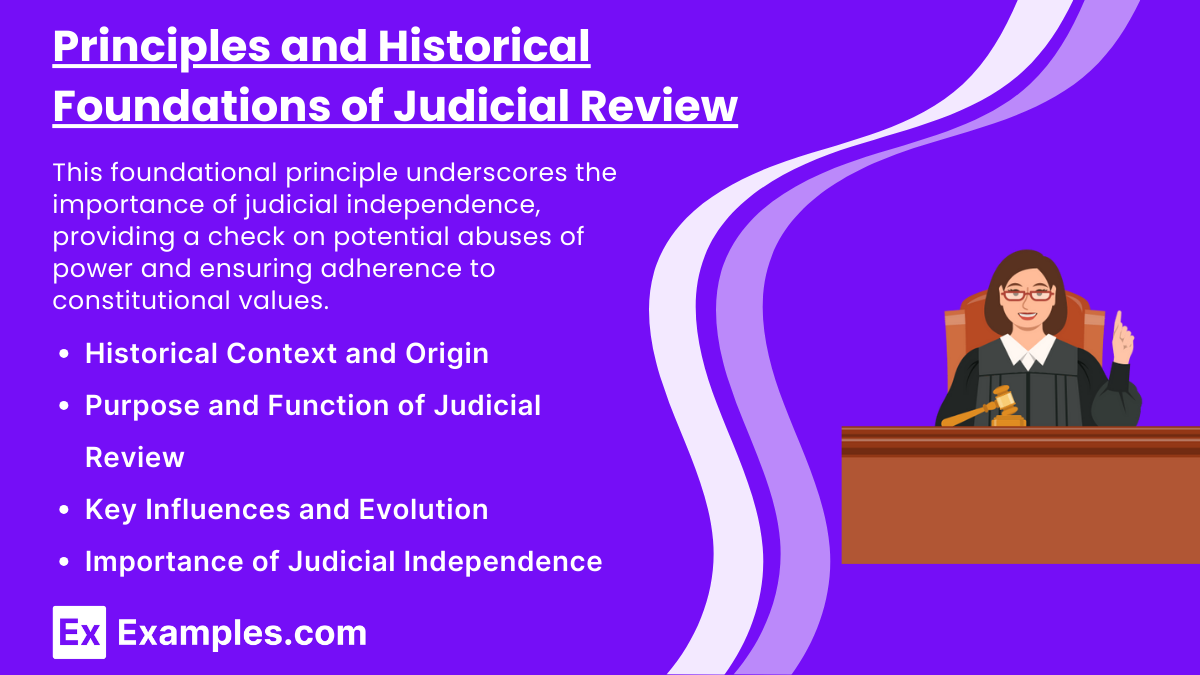 Principles and Historical Foundations of Judicial Review