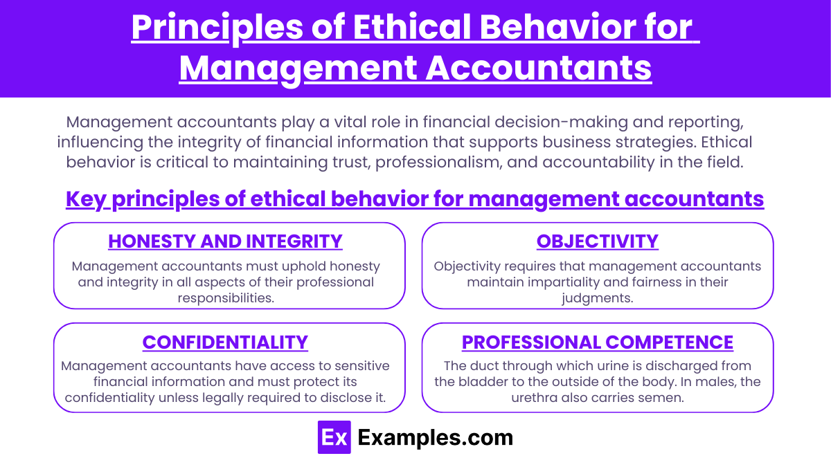 Principles of Ethical Behavior for  Management Accountants