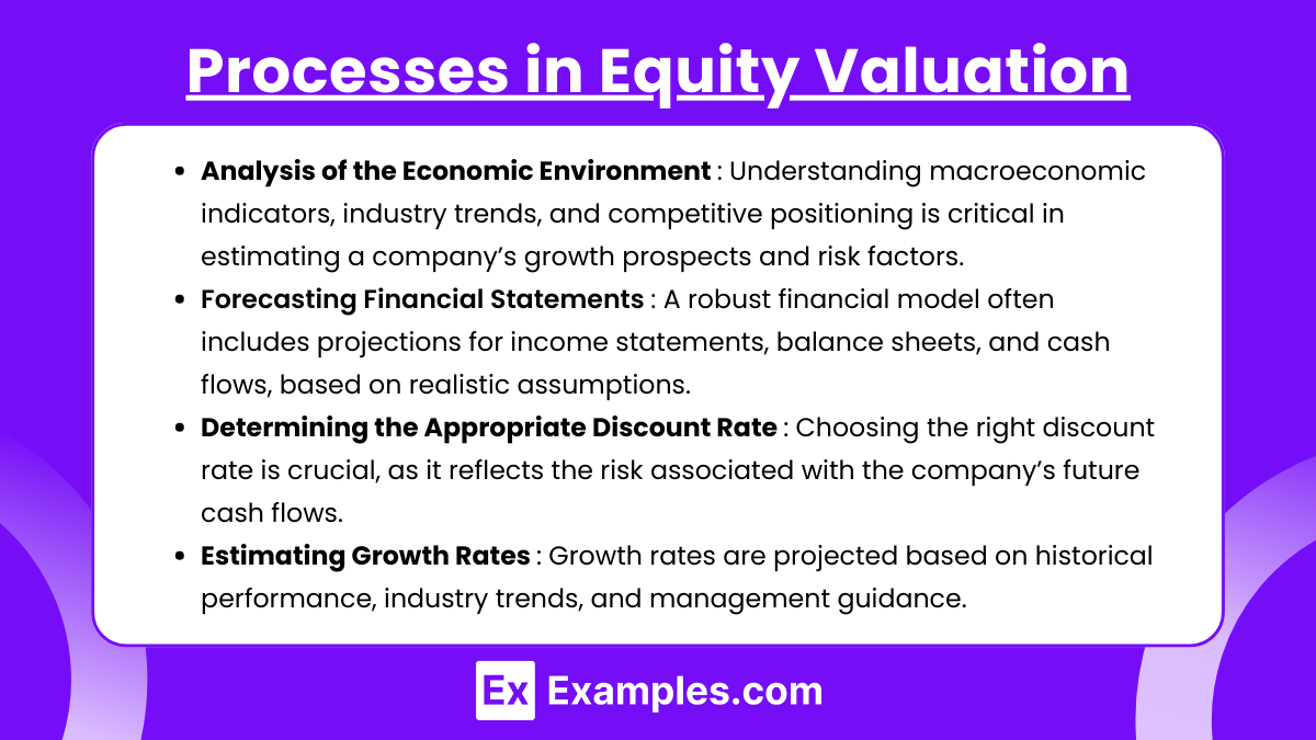 Processes in Equity Valuation