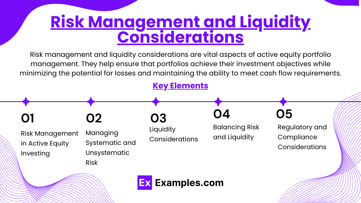 Risk Management and Liquidity Considerations