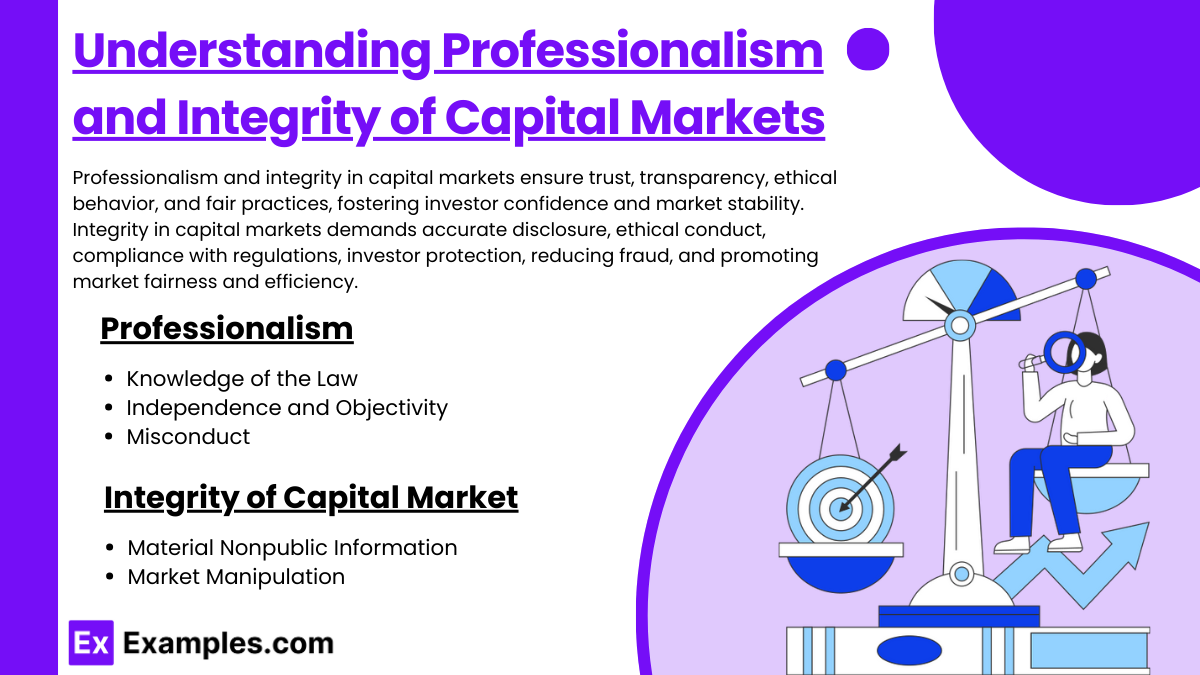 Understanding Professionalism and Integrity of Capital Markets