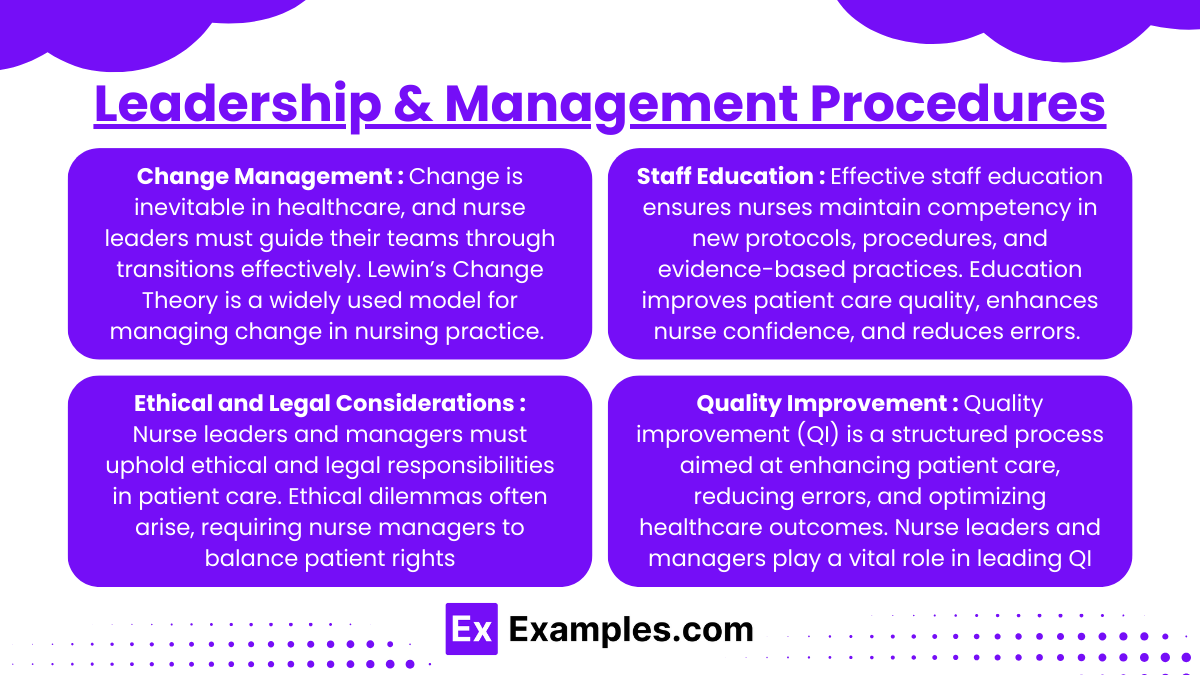 Leadership & Management Procedures