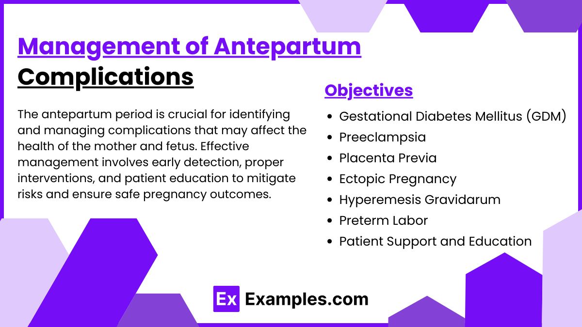 Management of Antepartum Complications