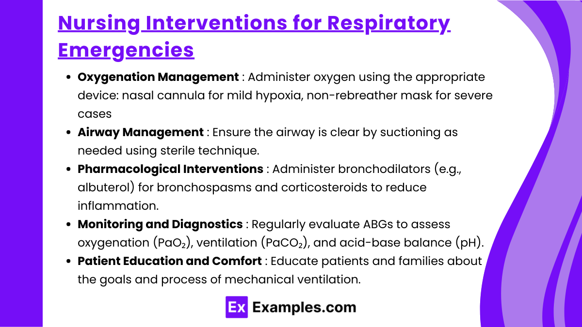 Nursing Interventions for Respiratory Emergencies