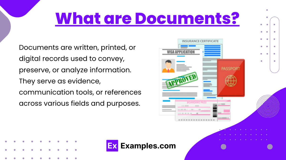 What are Documents