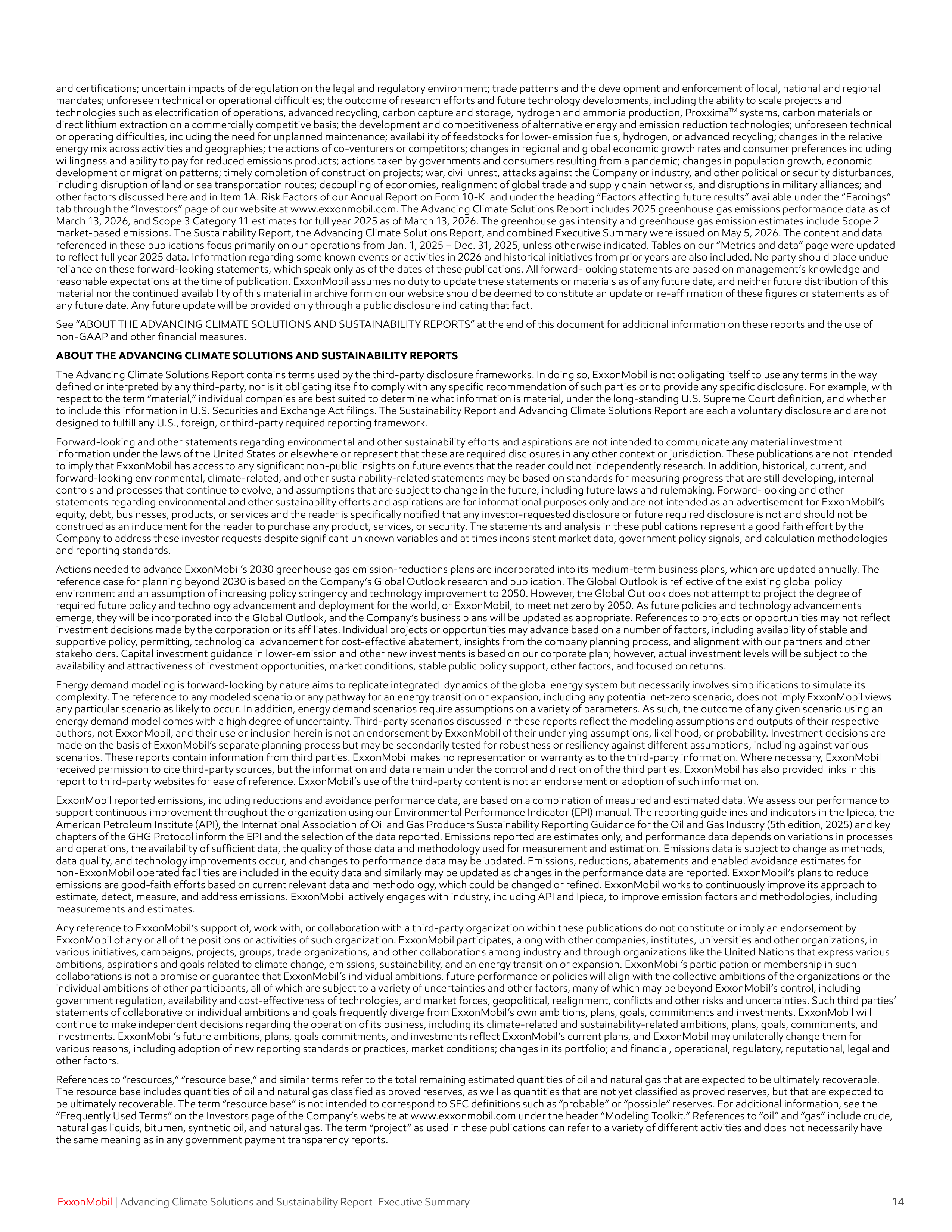 ExxonMobil Sustainability Executive Report — page 15
