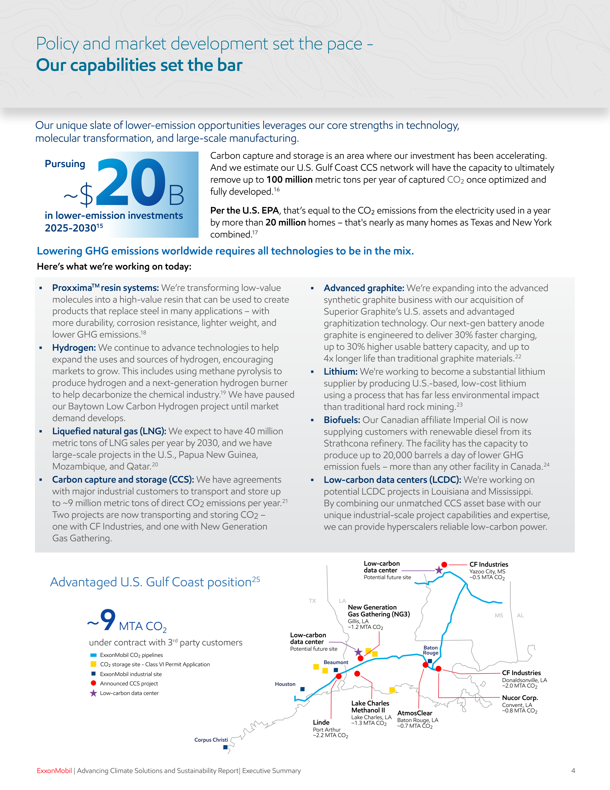 ExxonMobil Sustainability Executive Report — page 5