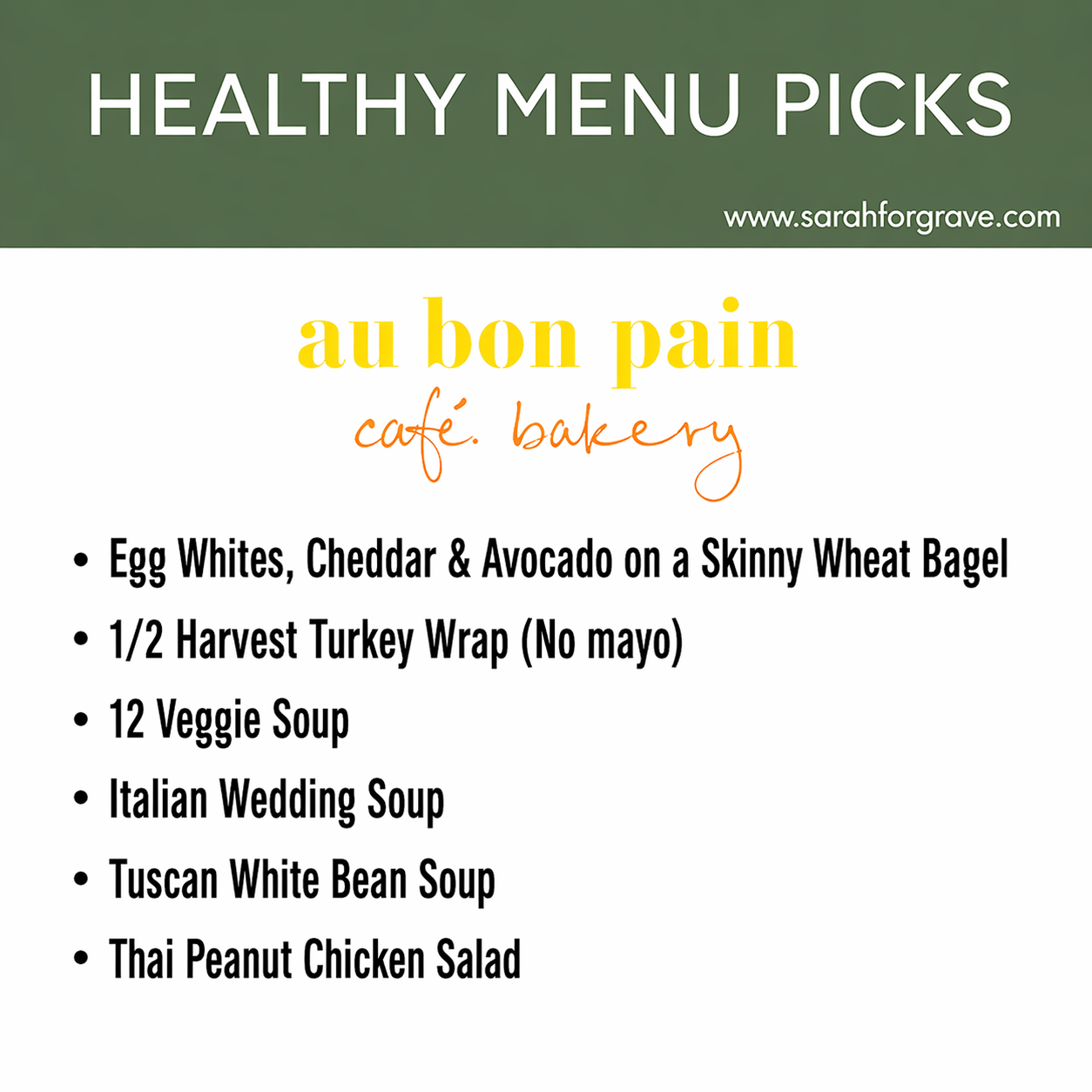 Au Bon Pain Menu - Free AI Menu Generator, 50+ Real Menu Examples
