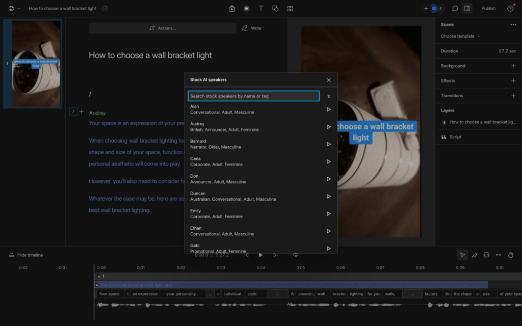 Descript Voice Changer AI