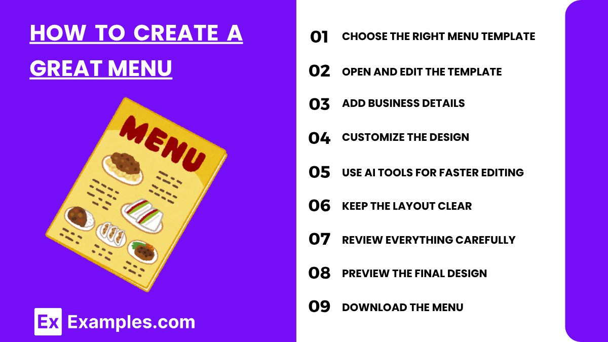 How to Create a Great Menu
