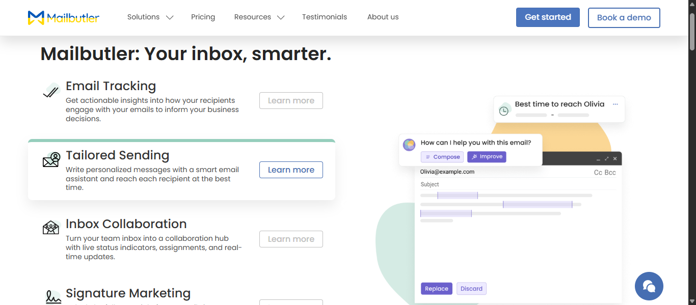 Mailbutler Smart Assistant AI