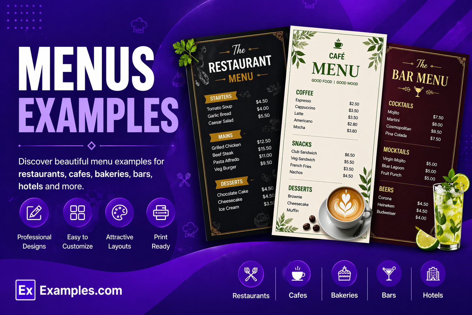 Menus Examples
