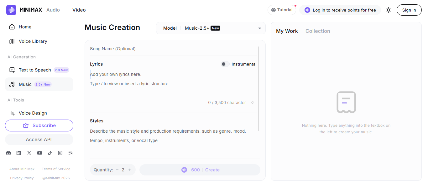 Minimax Music 2.0 AI