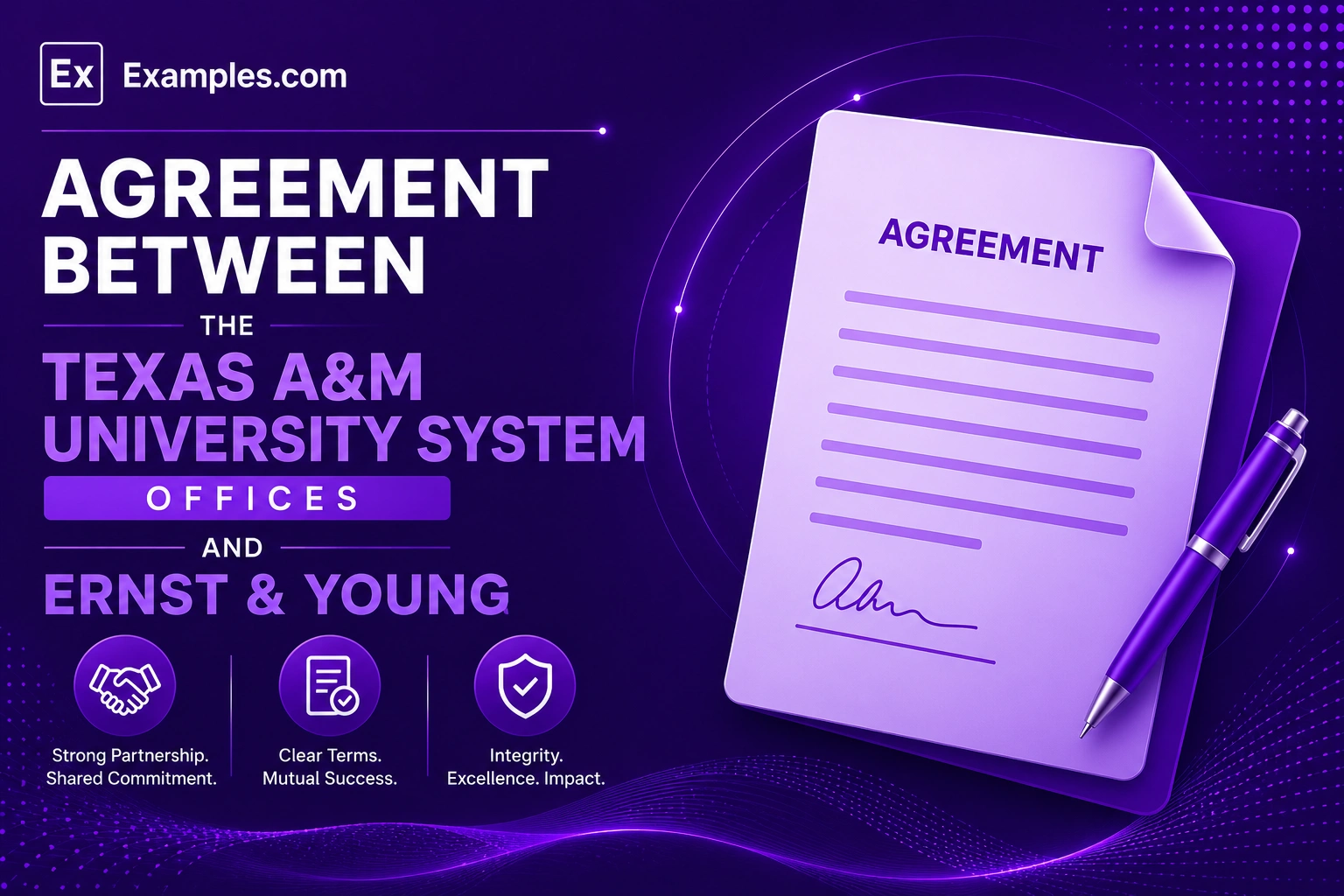 AGREEMENT BETWEEN THE TEXAS A&M UNIVERSITY SYSTEM OFFICES AND ERNST & YOUNG