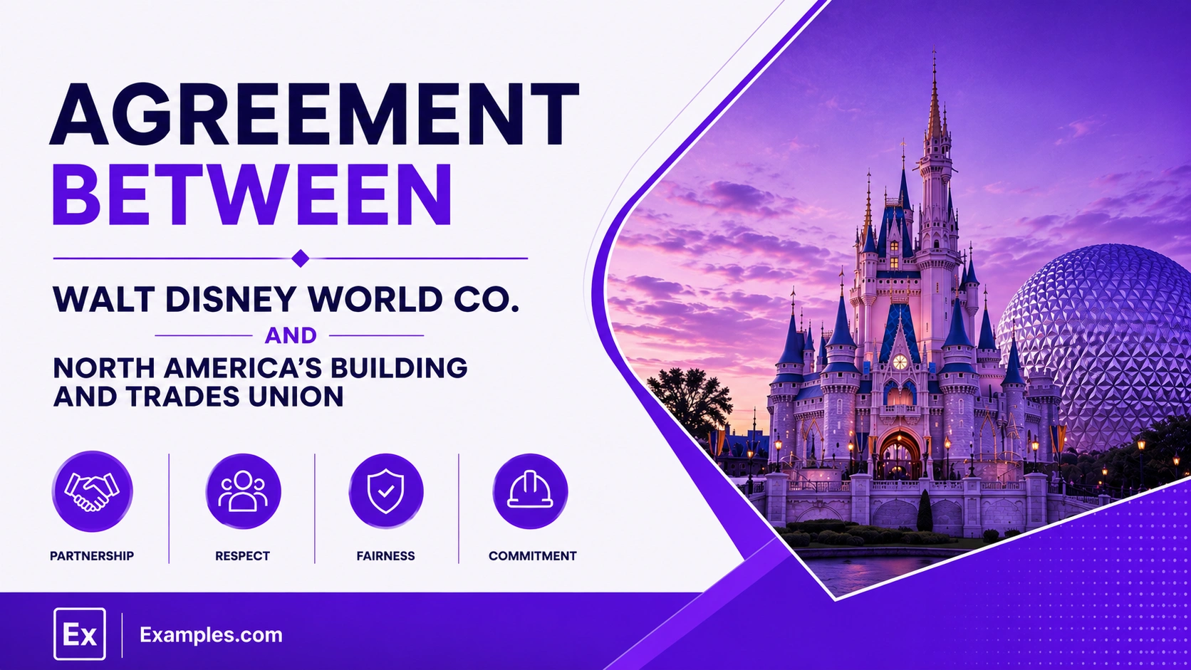 AGREEMENT BETWEEN WALT DISNEY WORLD CO. AND NORTH AMERICA’S BUILDING AND TRADES UNION