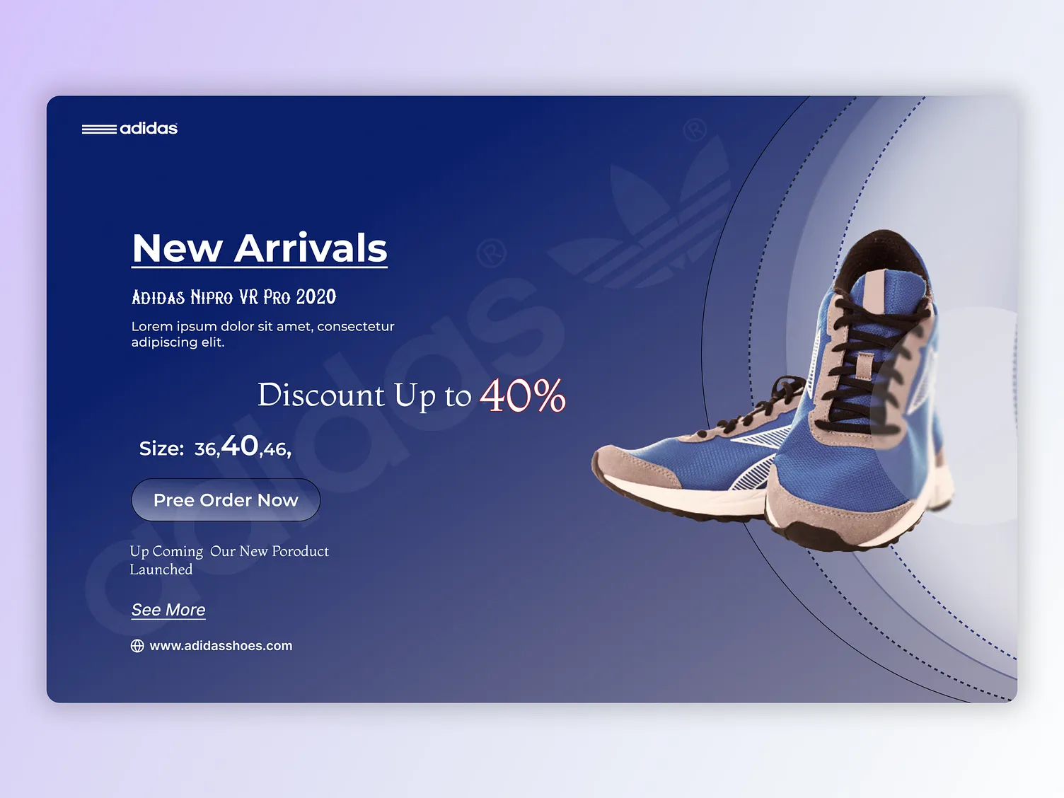 Adidas New Sneaker Collection Banner