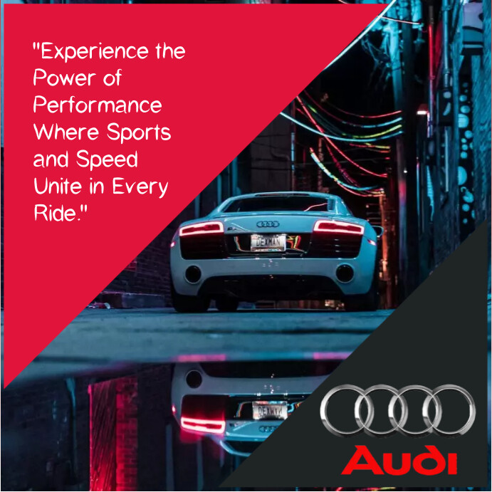 Audi Poster Example - Poster Examples, AI Poster Generator